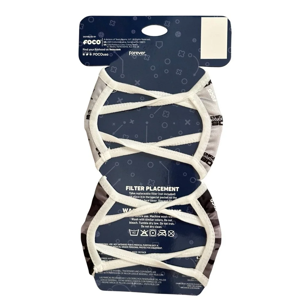 2‎ pack Official Chicago White Sox MLB Adjustable Washable Face Mask